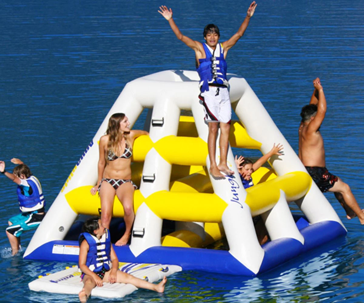 Avslappende oppblåsbare leker med vanntårn med lysbilde Relaxing Inflatable Water Tower Toys With Slide